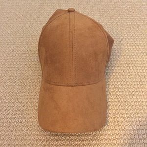 Faux suede hat